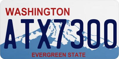WA license plate ATX7300