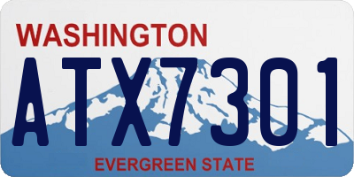 WA license plate ATX7301