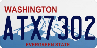 WA license plate ATX7302