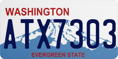 WA license plate ATX7303