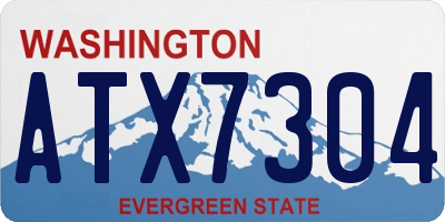 WA license plate ATX7304
