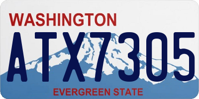 WA license plate ATX7305