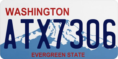 WA license plate ATX7306