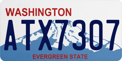 WA license plate ATX7307