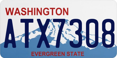 WA license plate ATX7308