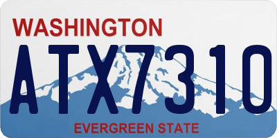 WA license plate ATX7310