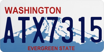 WA license plate ATX7315