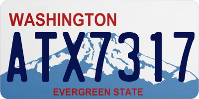 WA license plate ATX7317