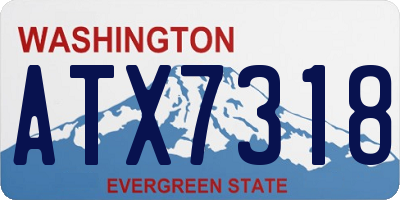 WA license plate ATX7318