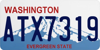 WA license plate ATX7319
