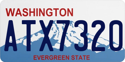 WA license plate ATX7320