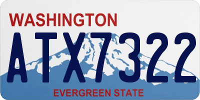 WA license plate ATX7322