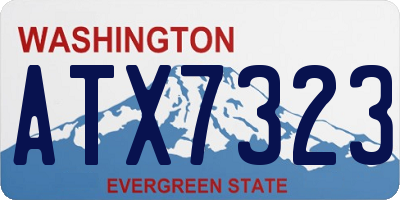 WA license plate ATX7323
