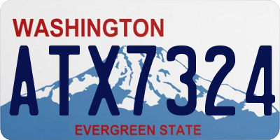 WA license plate ATX7324