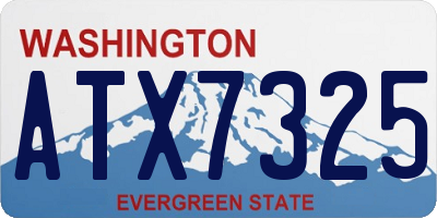 WA license plate ATX7325
