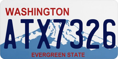 WA license plate ATX7326