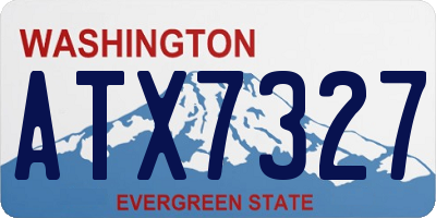 WA license plate ATX7327
