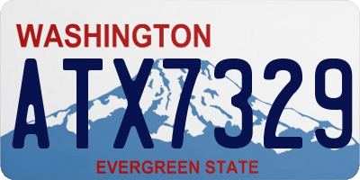 WA license plate ATX7329