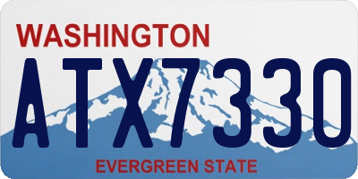 WA license plate ATX7330