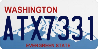 WA license plate ATX7331
