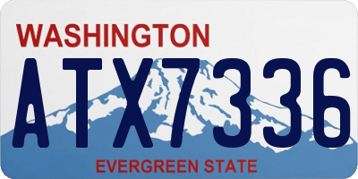 WA license plate ATX7336