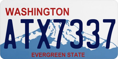 WA license plate ATX7337