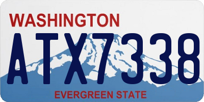 WA license plate ATX7338