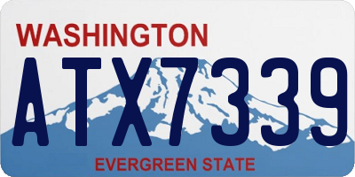 WA license plate ATX7339