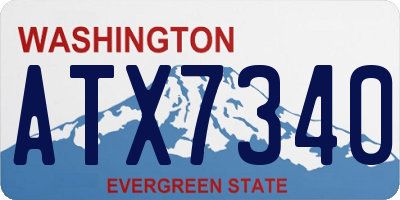 WA license plate ATX7340