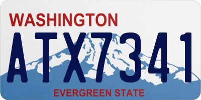 WA license plate ATX7341