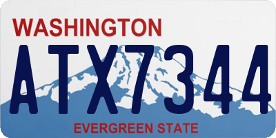 WA license plate ATX7344