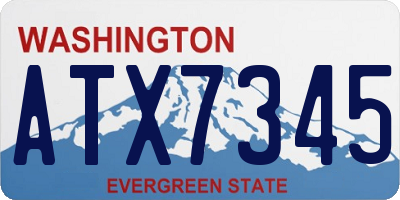 WA license plate ATX7345