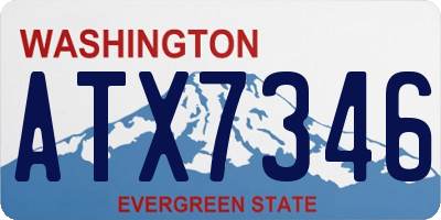 WA license plate ATX7346