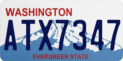 WA license plate ATX7347