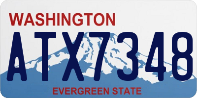 WA license plate ATX7348
