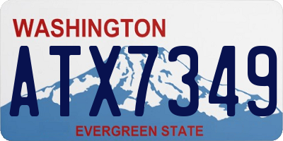WA license plate ATX7349