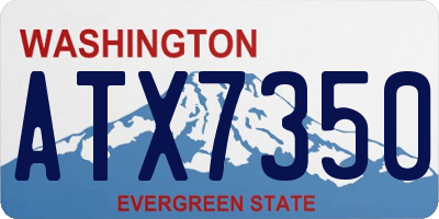 WA license plate ATX7350