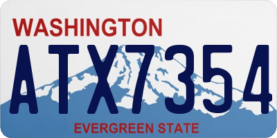 WA license plate ATX7354