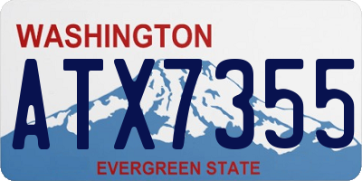 WA license plate ATX7355