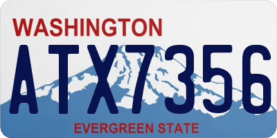 WA license plate ATX7356