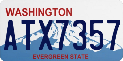 WA license plate ATX7357