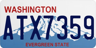WA license plate ATX7359