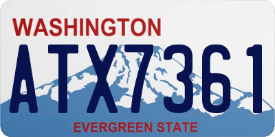 WA license plate ATX7361