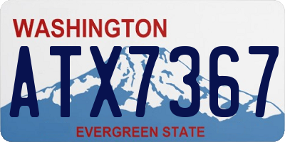 WA license plate ATX7367