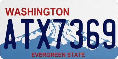 WA license plate ATX7369