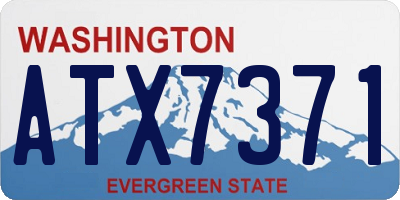 WA license plate ATX7371