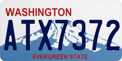 WA license plate ATX7372
