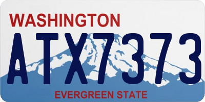 WA license plate ATX7373