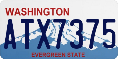 WA license plate ATX7375