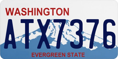 WA license plate ATX7376